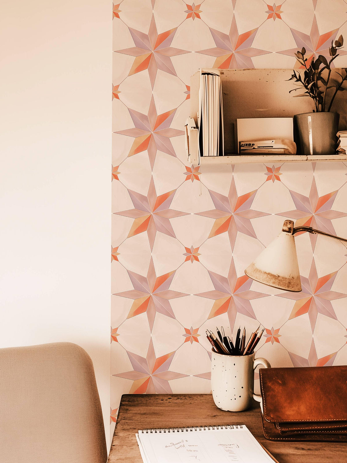 Beige & Purple Boho Star peel and stick tile decals, photo 8 of 8