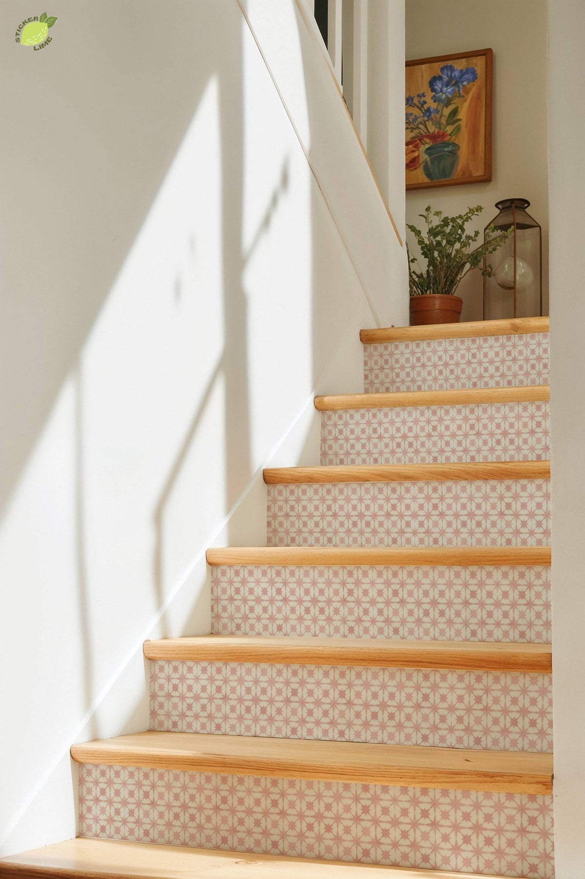 Dusty Rose Large Star Geometric peel and stick tile decals, photo 8 of 8