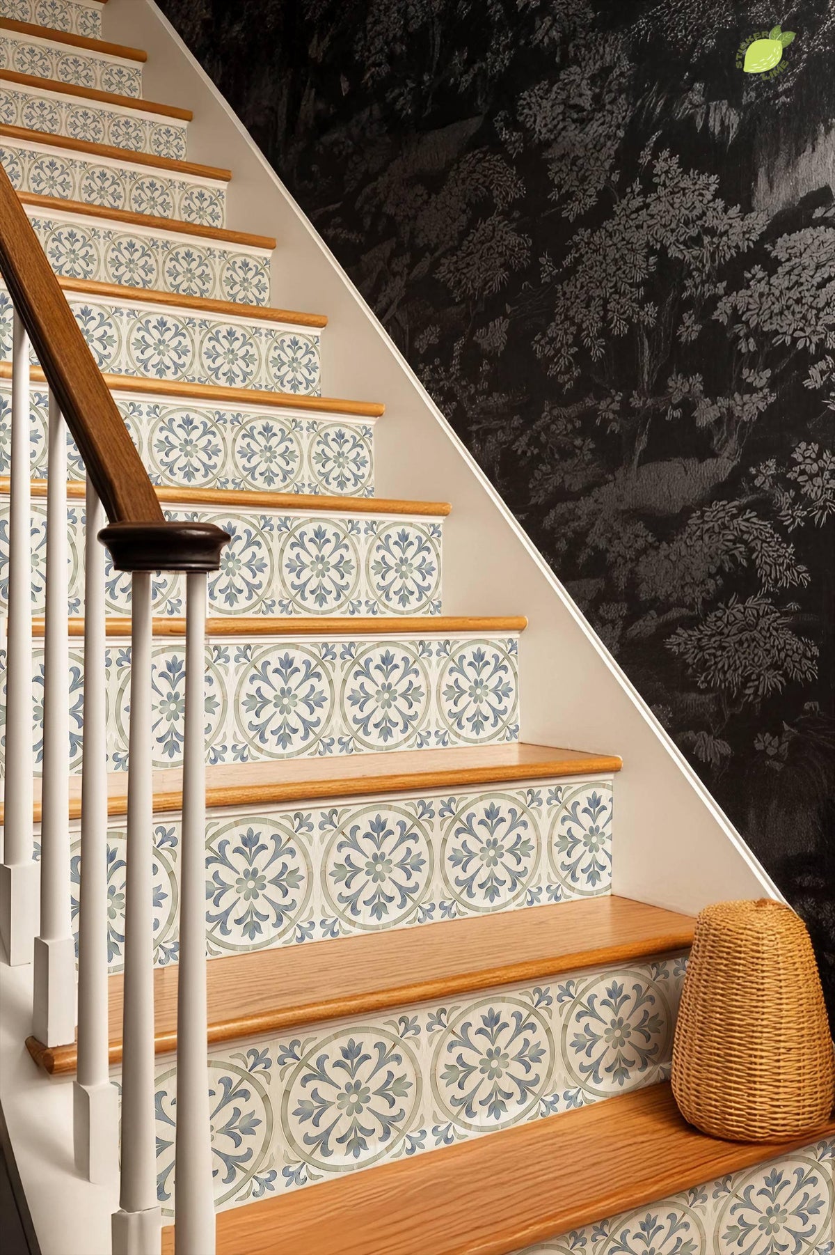 Medieval Botanical peel and stick stair riser decals, photo 8 of 8