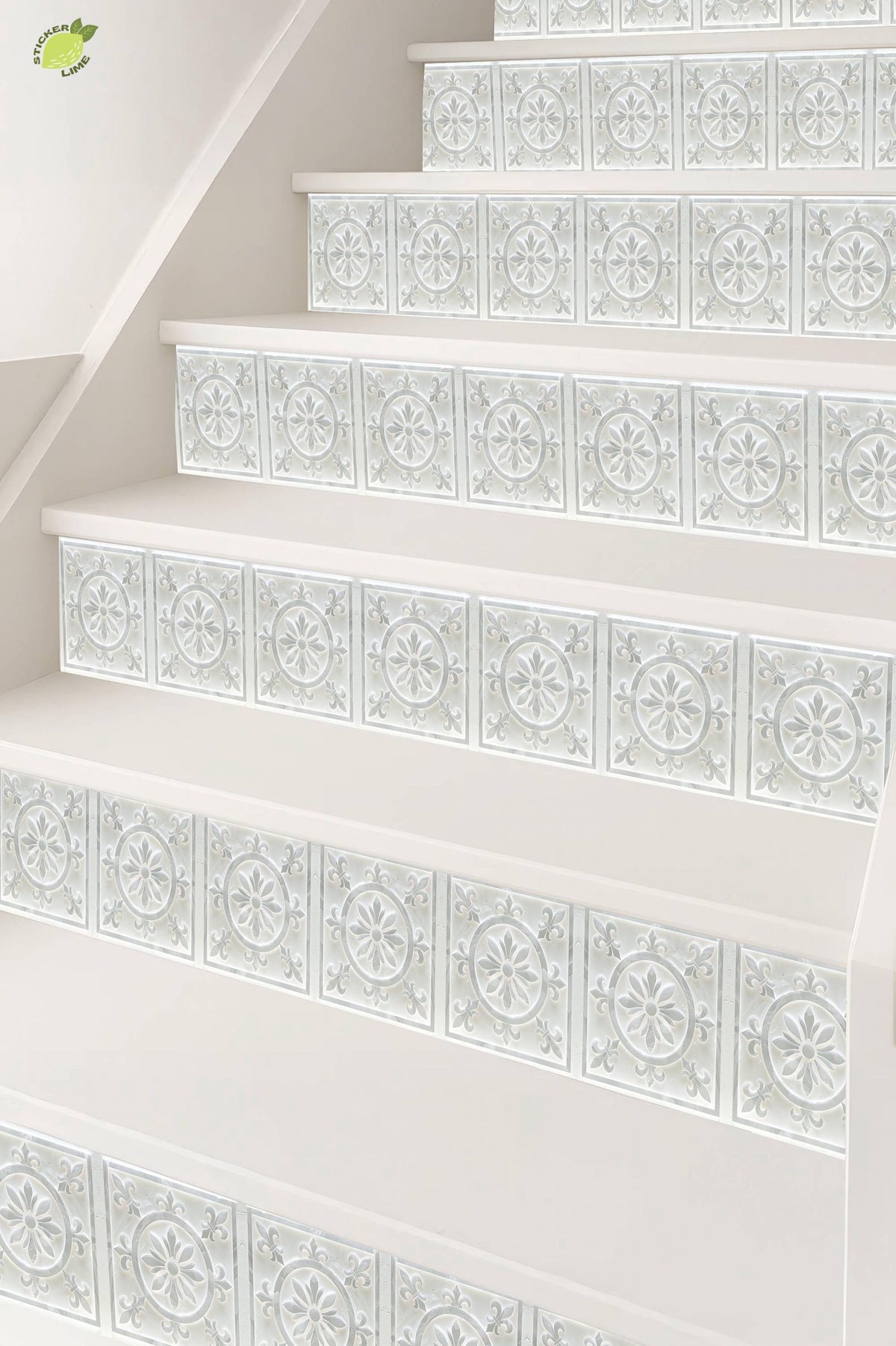 Medieval Fleur peel and stick stair riser decals, photo 8 of 8