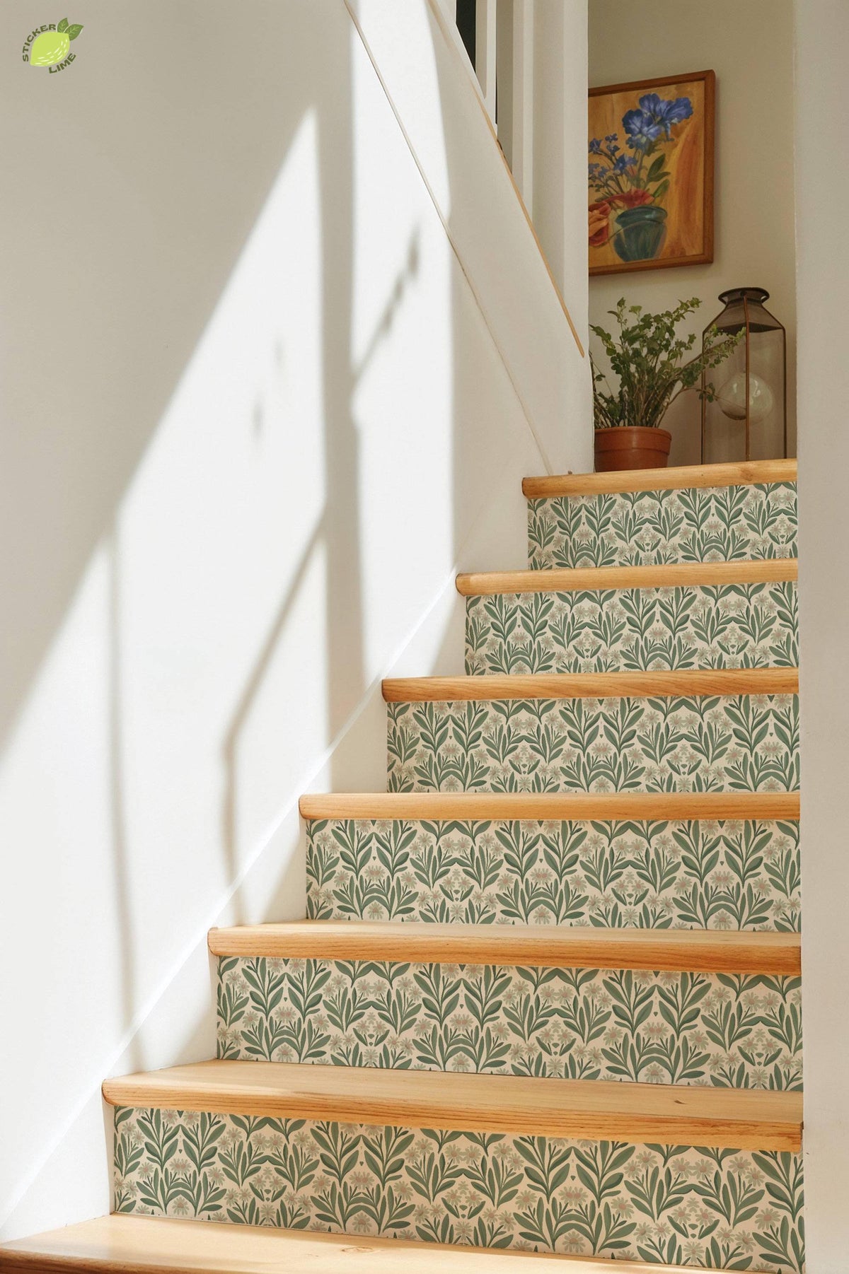 Sage Soft Floral peel and stick tile decals, photo 8 of 8