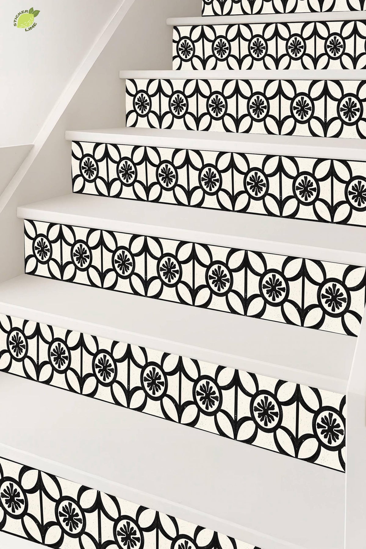Scandi Cross peel and stick stair riser decals, photo 8 of 8