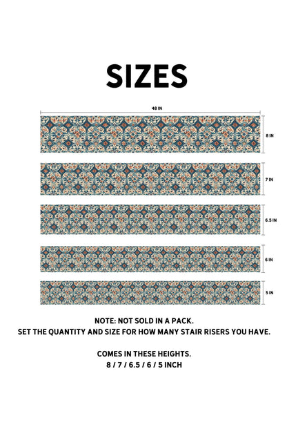 Amalfi peel and stick stair riser decals, photo 5 of 6