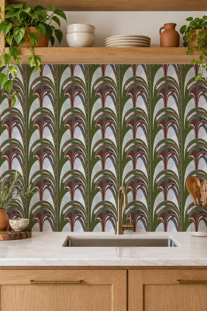 Art Nouveau Geyser Abstract peel and stick tile decals, photo 3 of 8