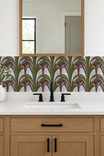 Art Nouveau Geyser Abstract peel and stick tile decals, photo 7 of 8