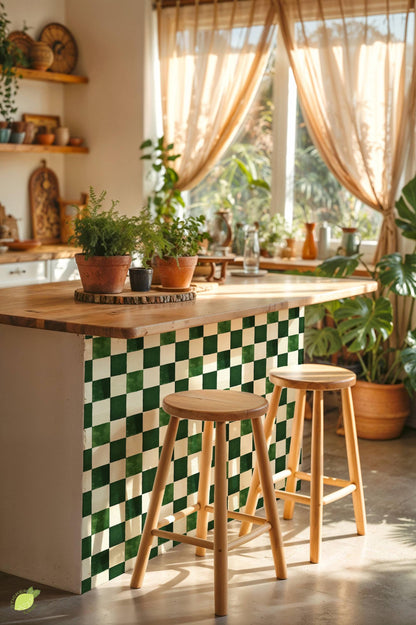 Big Gingham peel and stick tile decals, photo 5 of 8