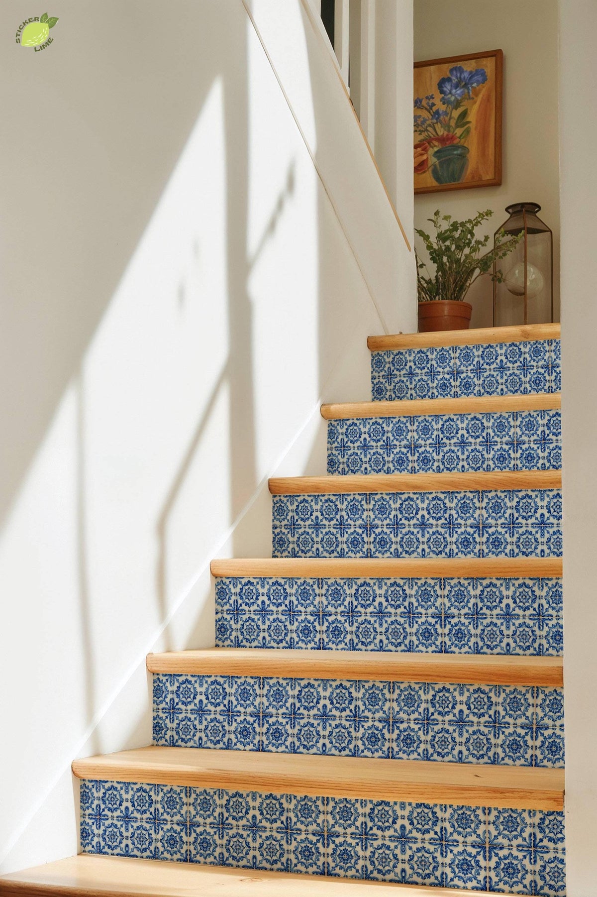 Blue Portuguese Decorative Motif peel and stick tile decals, photo 8 of 8