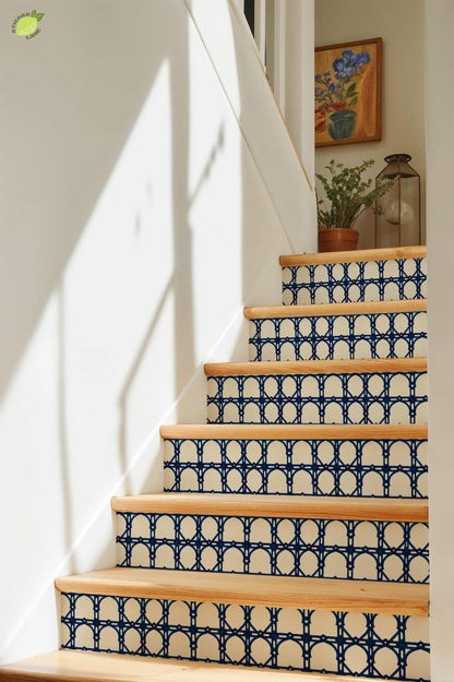 Cobalt Moroccan peel and stick tile decals, photo 8 of 8