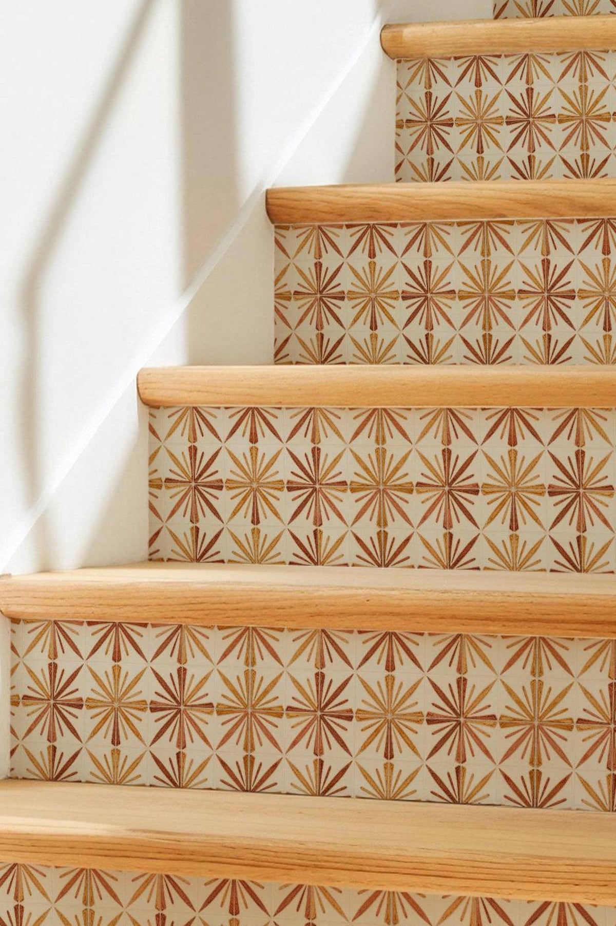 Mockups show the pattern in a room. Check the size menu for the decal dimensions.