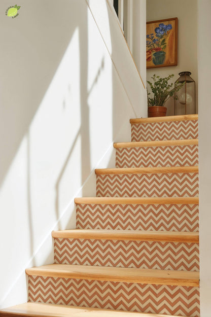Terracotta Herringbone peel and stick tile decals, photo 8 of 8