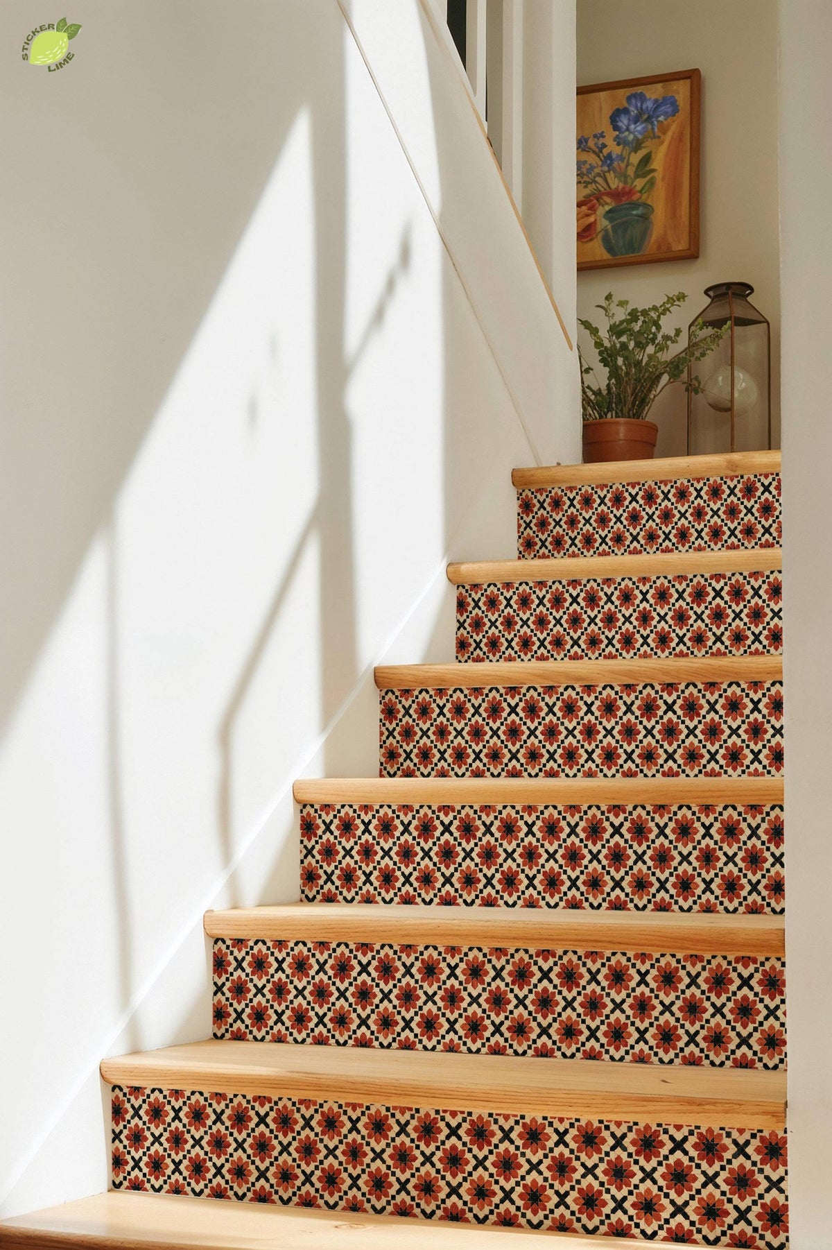Geometric Moorish Star peel and stick tile decals, photo 8 of 8