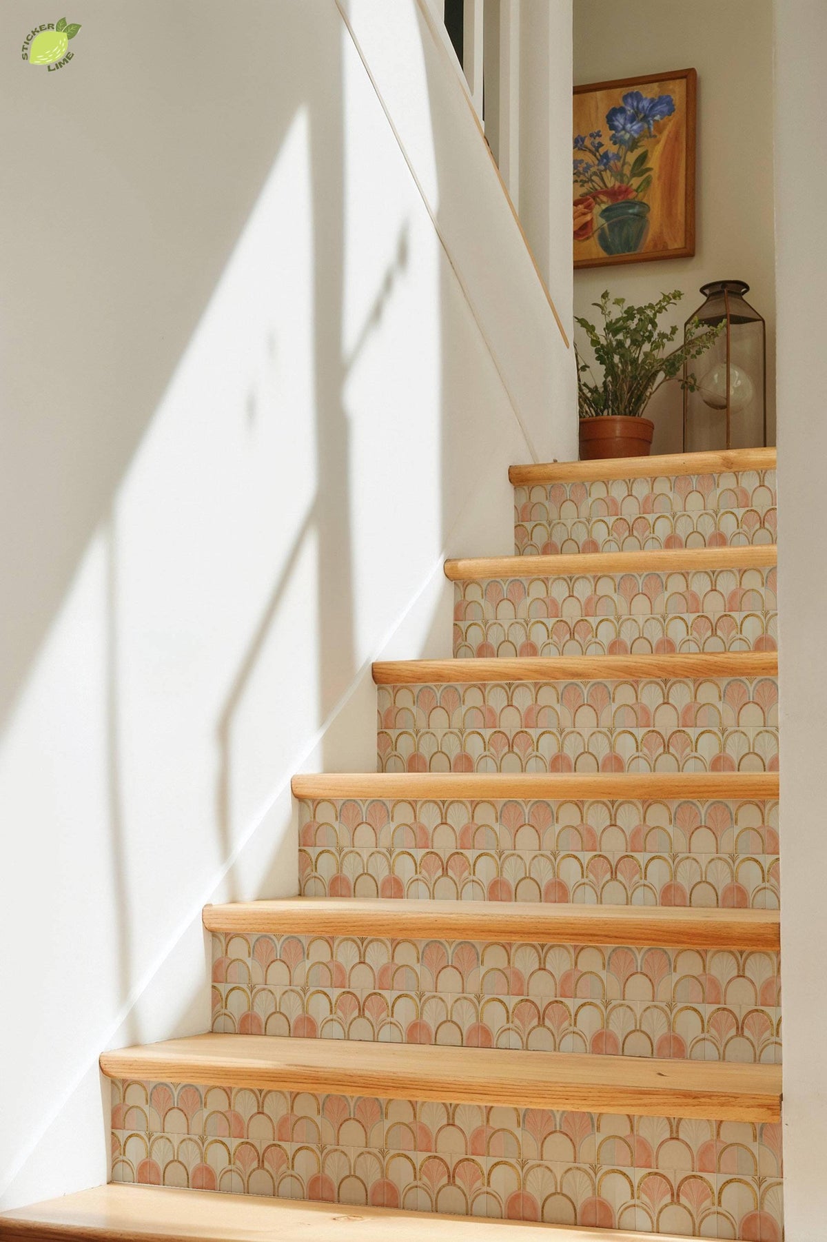 Sunwashed Art Deco Arch peel and stick tile decals, photo 8 of 8