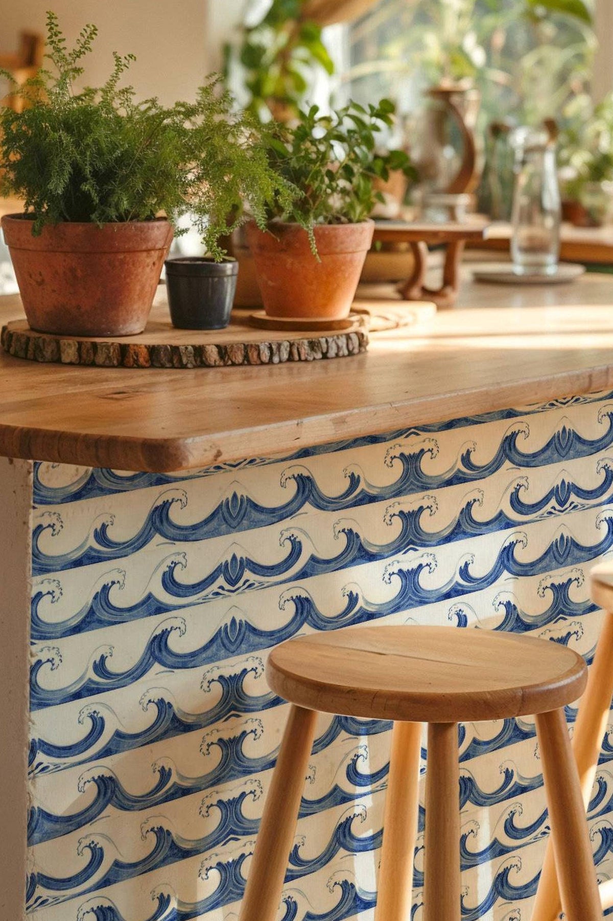 Mockups show the pattern in a room. Check the size menu for the decal dimensions.