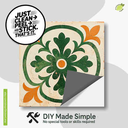 Floral Medallion peel and stick tile decals, photo 2 of 8
