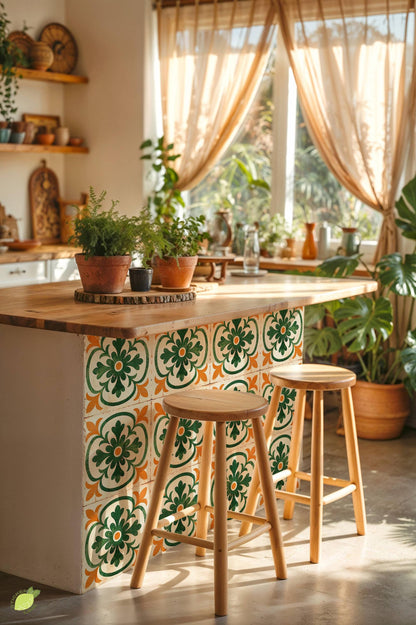 Floral Medallion peel and stick tile decals, photo 5 of 8