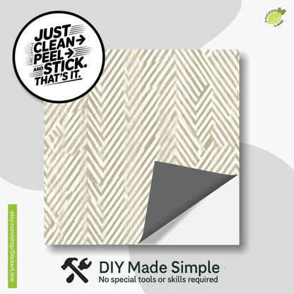 Harringbone Weave peel and stick tile decals, photo 2 of 8