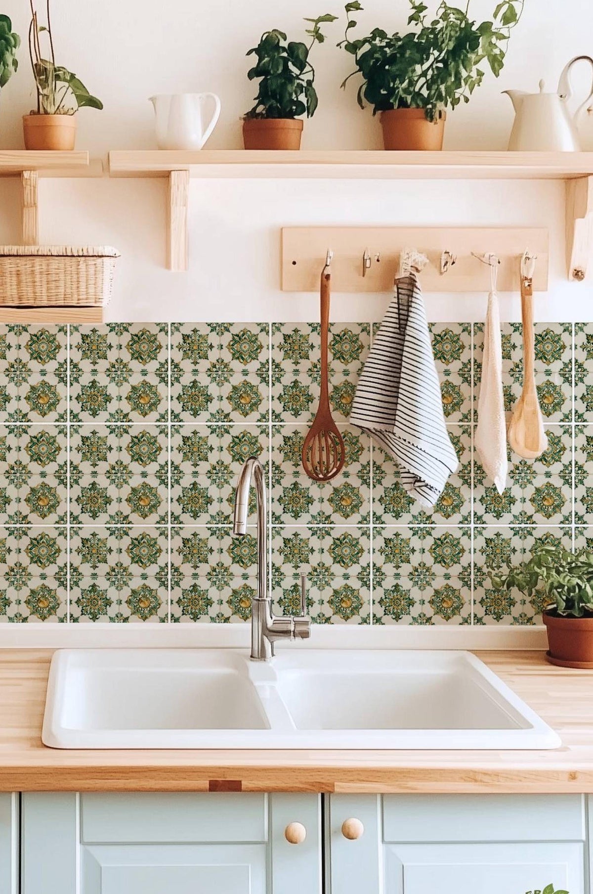 Heritage William Morris Medallion peel and stick tile decals