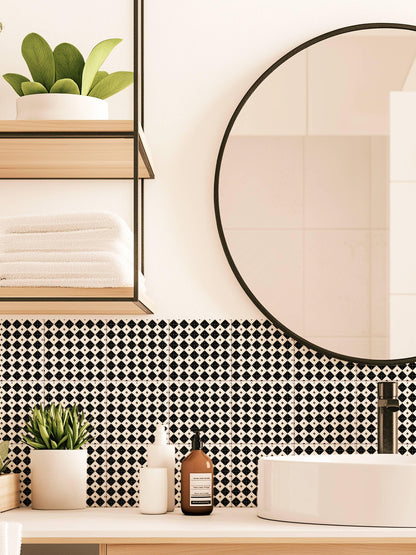 Luxurious Black and White peel and stick tile decals, photo 3 of 8