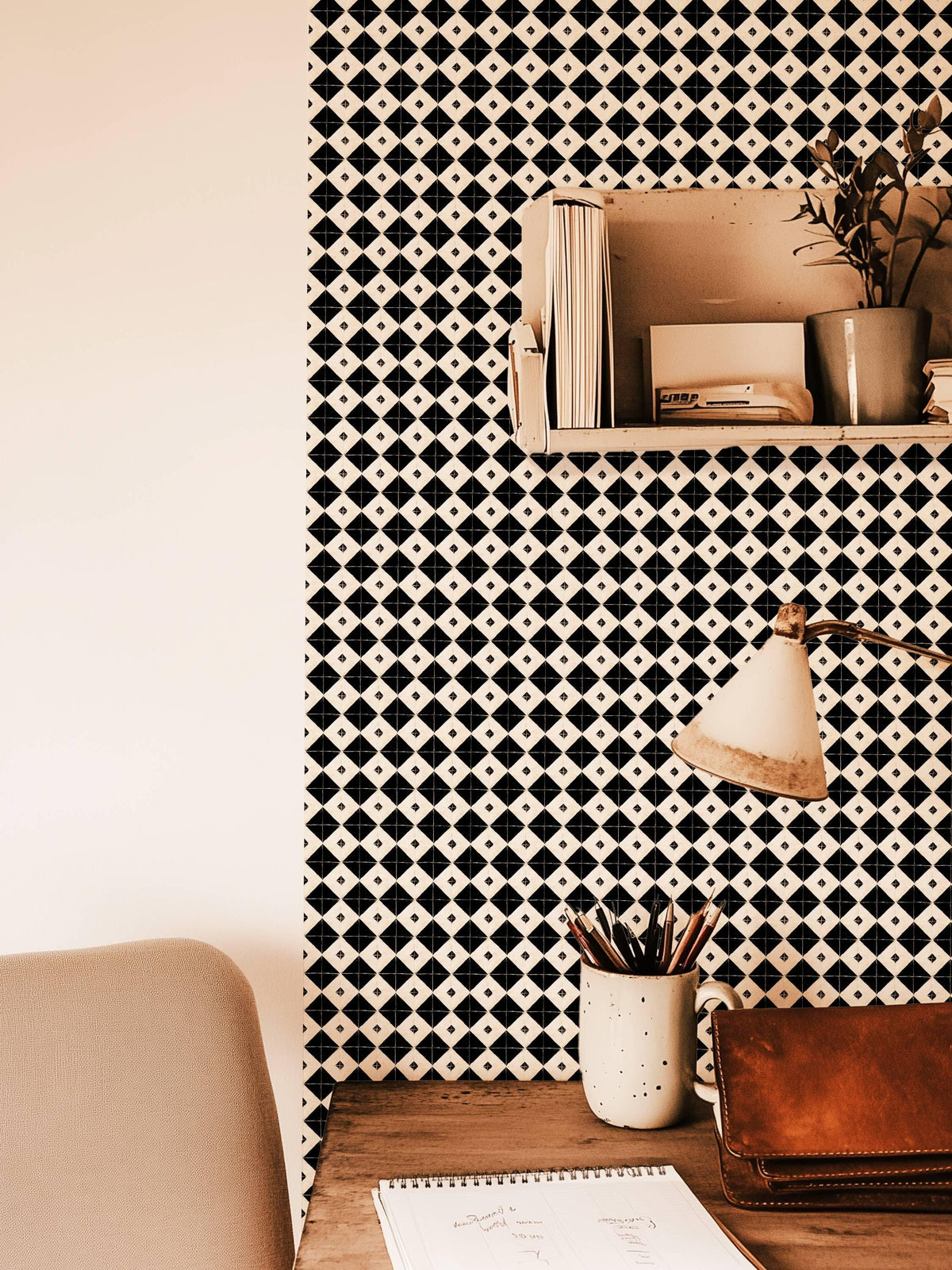 Luxurious Black and White peel and stick tile decals, photo 8 of 8