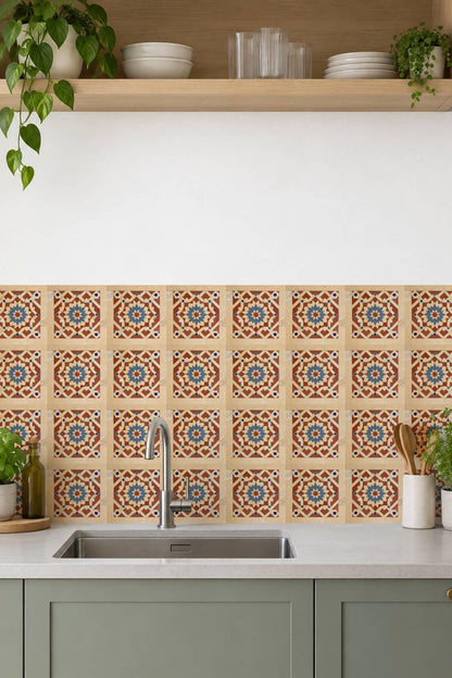 Marble Star Inlay Geometric peel and stick tile decals, photo 6 of 8