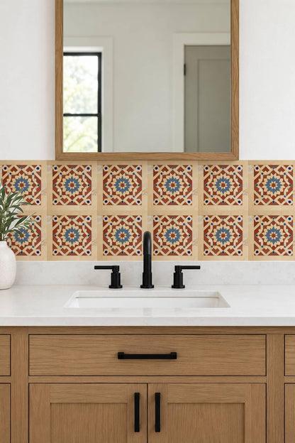 Marble Star Inlay Geometric peel and stick tile decals, photo 7 of 8