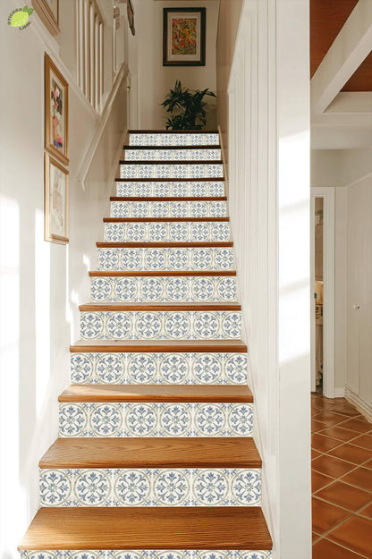 Medieval Botanical peel and stick stair riser decals, photo 5 of 8