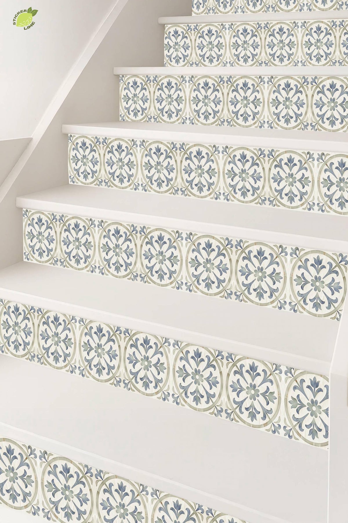 Medieval Botanical peel and stick stair riser decals, photo 7 of 8
