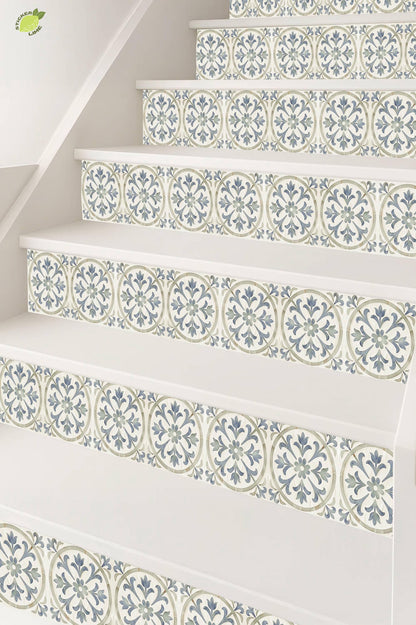 Medieval Botanical peel and stick stair riser decals, photo 7 of 8