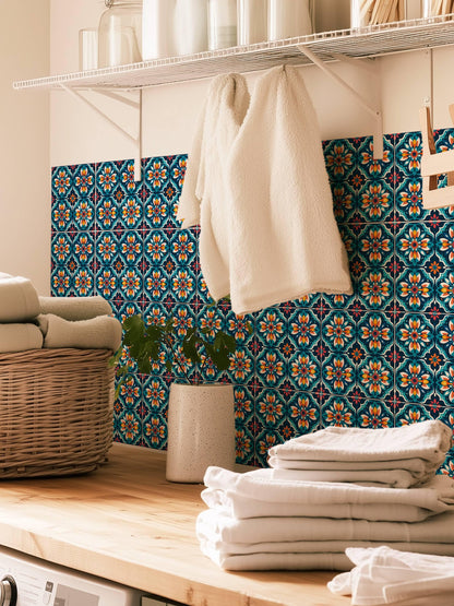 Mexican Talavera peel and stick tile decals, photo 7 of 8