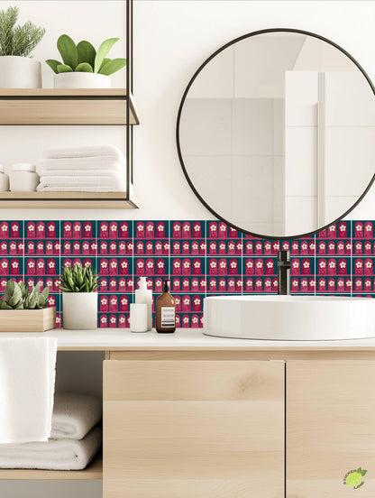 Pink Arches Cherry Blossom peel and stick tile decals, photo 4 of 8