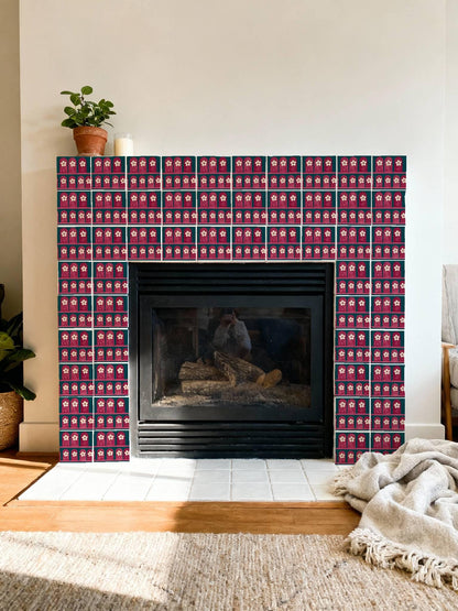 Pink Arches Cherry Blossom peel and stick tile decals, photo 7 of 8