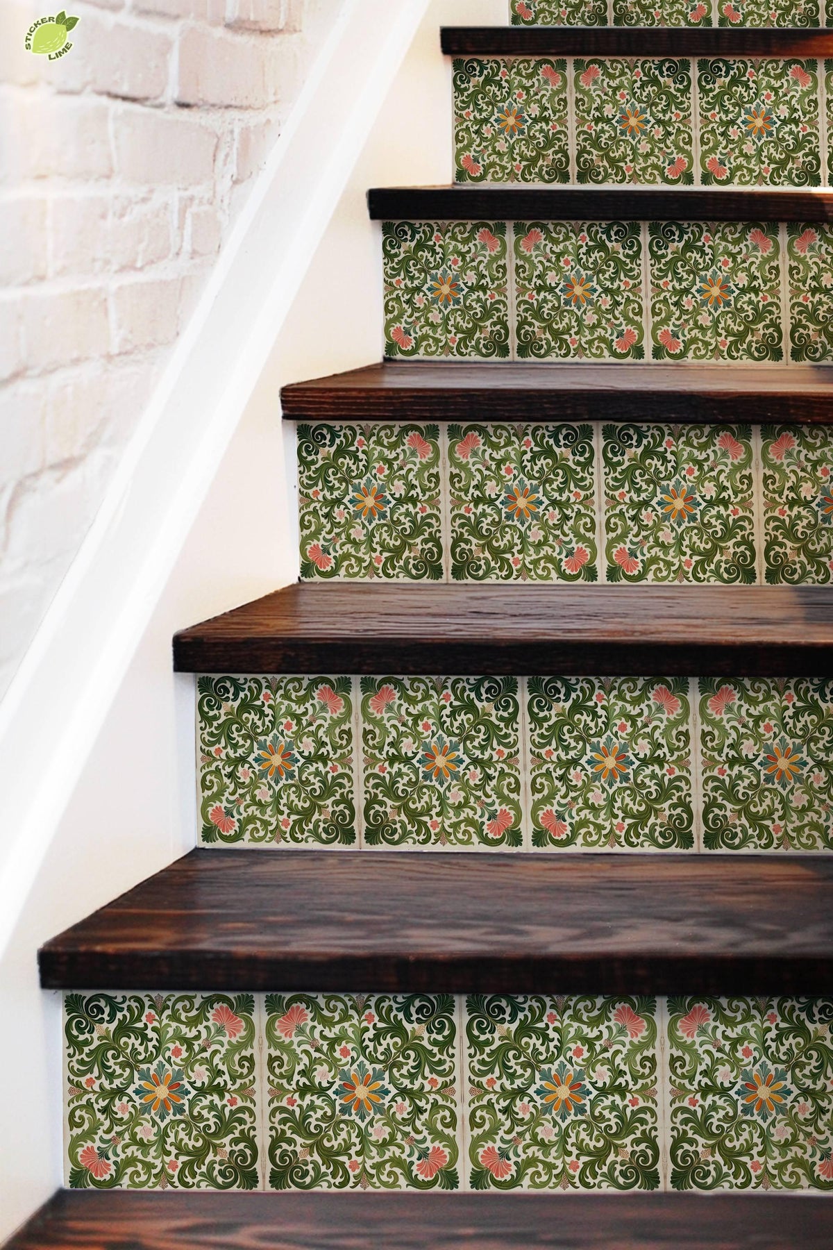 Rich Rococo peel and stick stair riser decals, photo 3 of 8