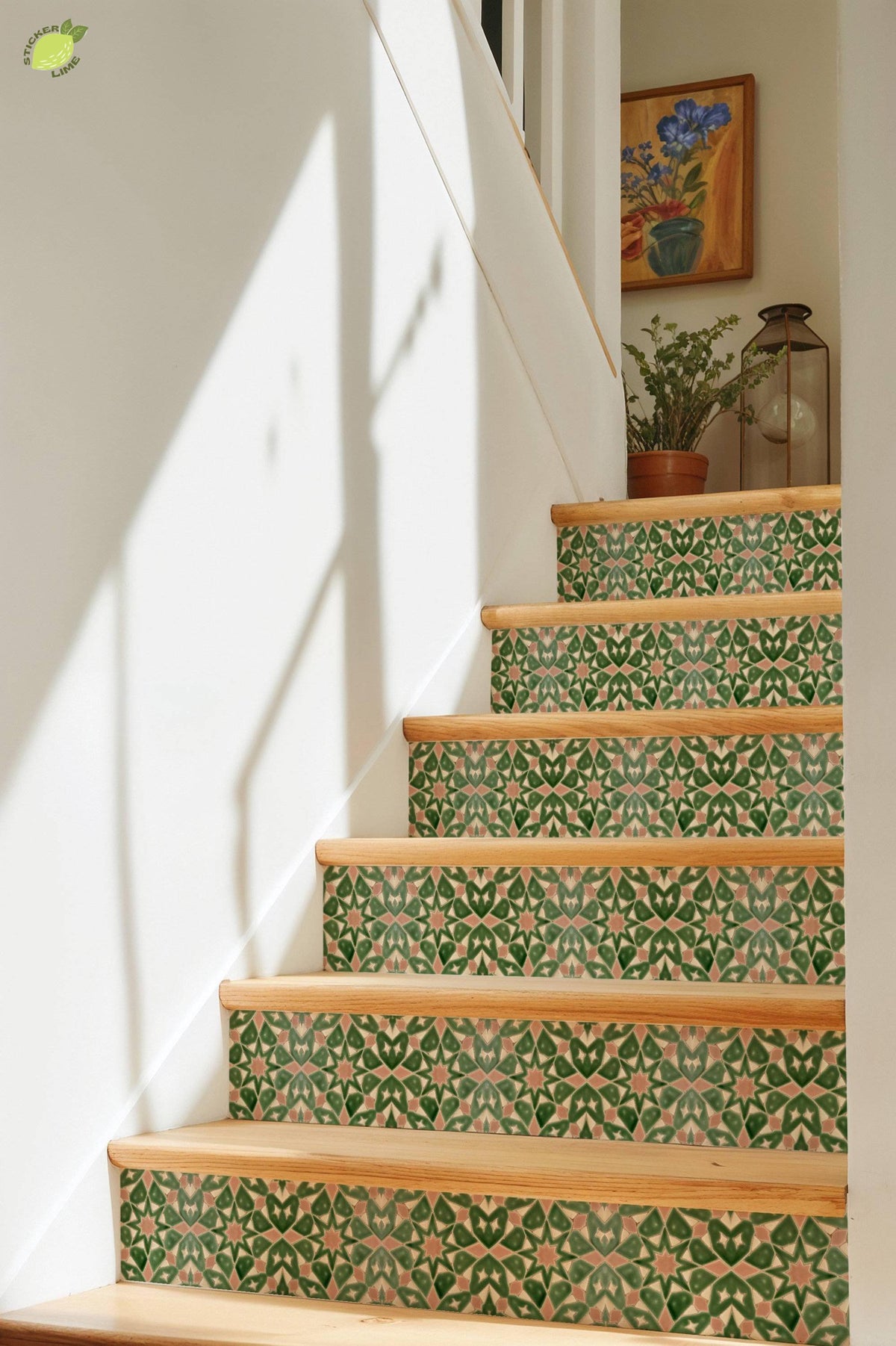 Sage Moroccan Star peel and stick tile decals, photo 8 of 8