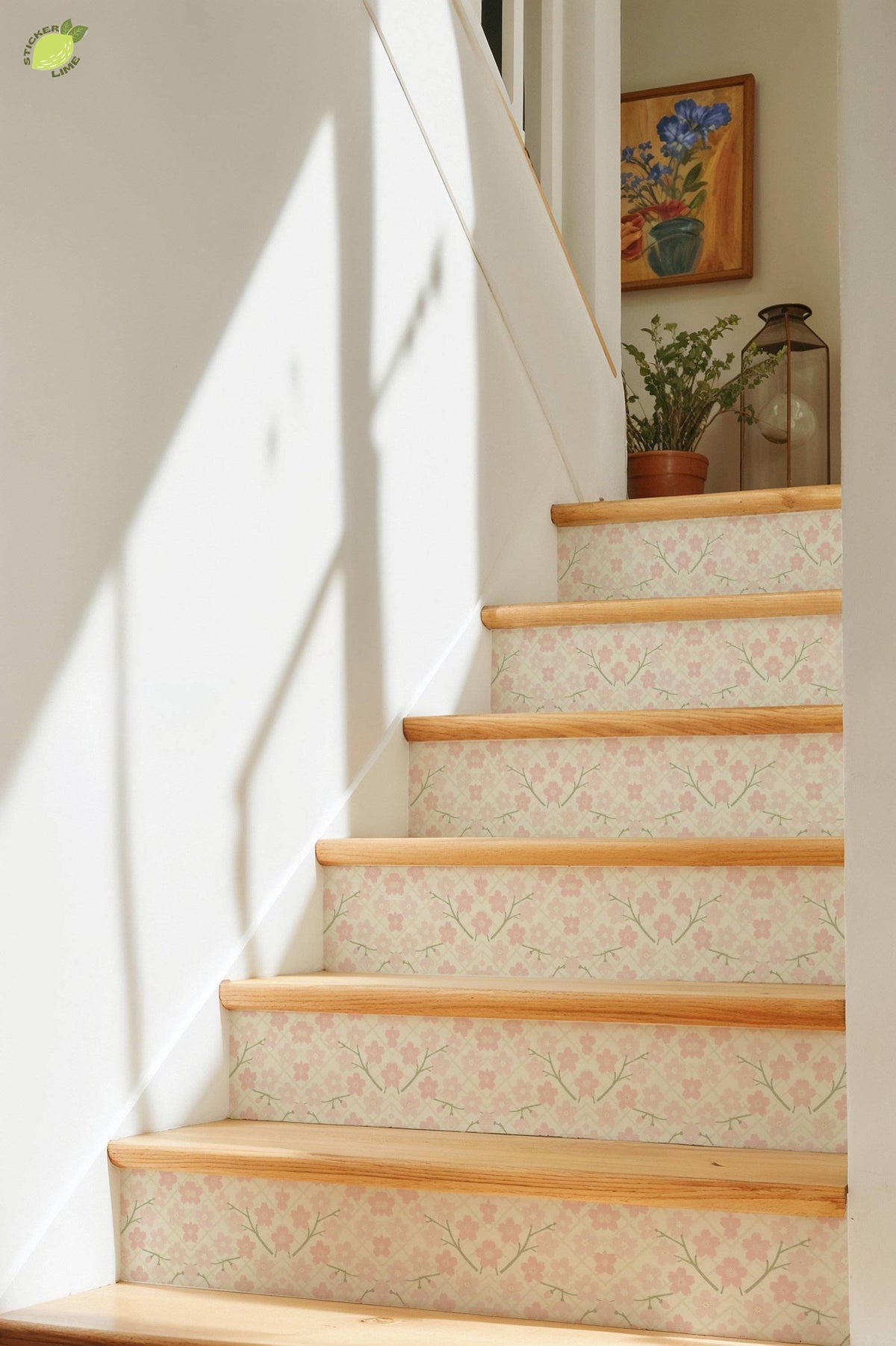 Sakura Botanical Lattice peel and stick tile decals, photo 8 of 8
