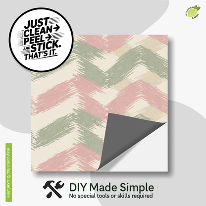 Sakura Herringbone Linen peel and stick tile decals, photo 2 of 8
