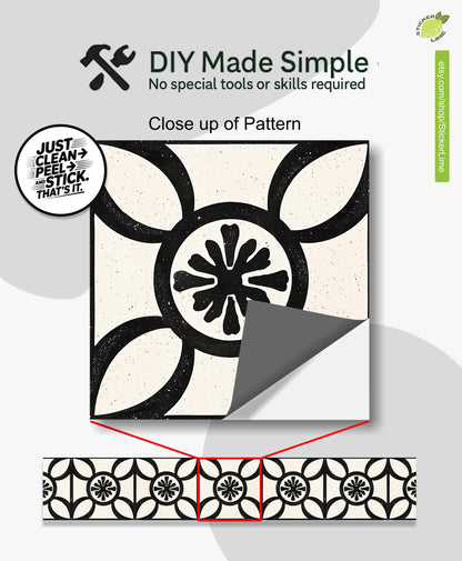 Scandi Cross peel and stick stair riser decals, photo 2 of 8