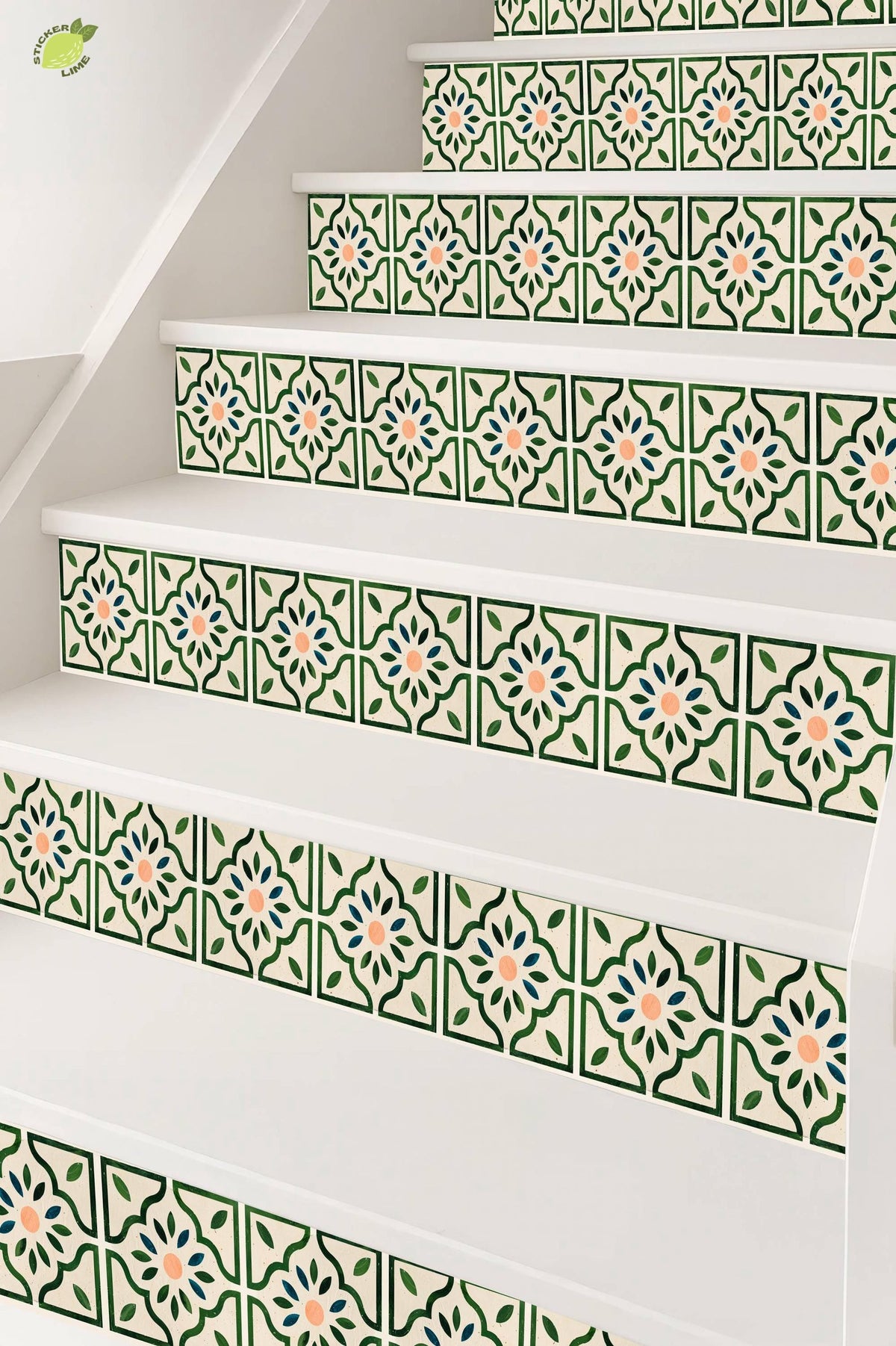 Scandi Petal peel and stick stair riser decals, photo 7 of 8