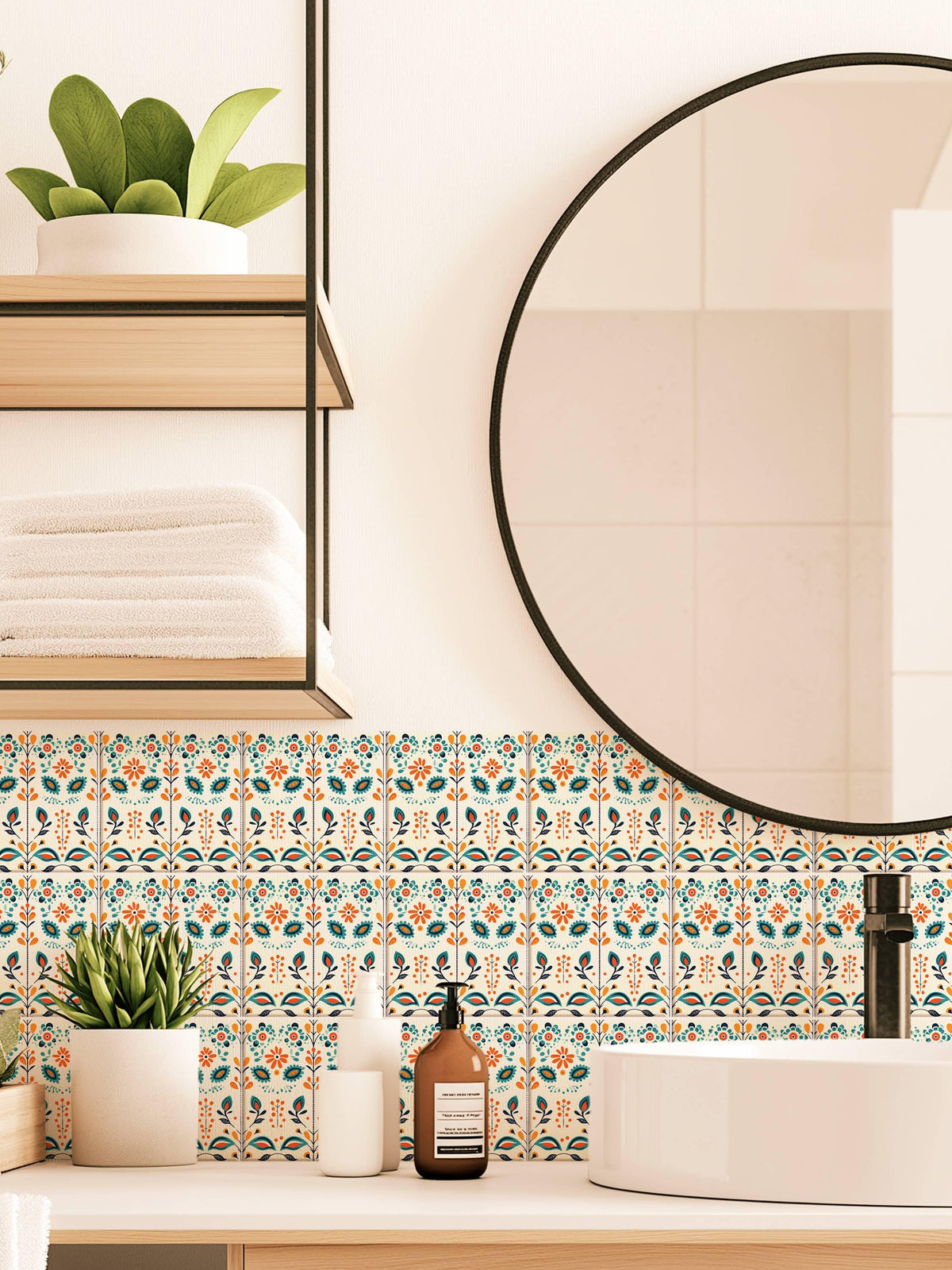 Scandinavian peel and stick tile decals, photo 4 of 8