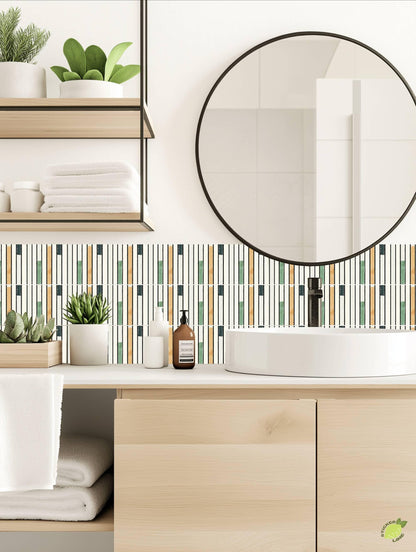 Vertical Stripes peel and stick tile decals, photo 4 of 8